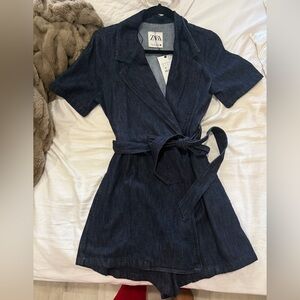 Zara denim romper